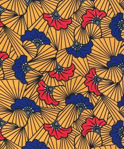 TISSU CREPE en motif du tissu wax imprimé