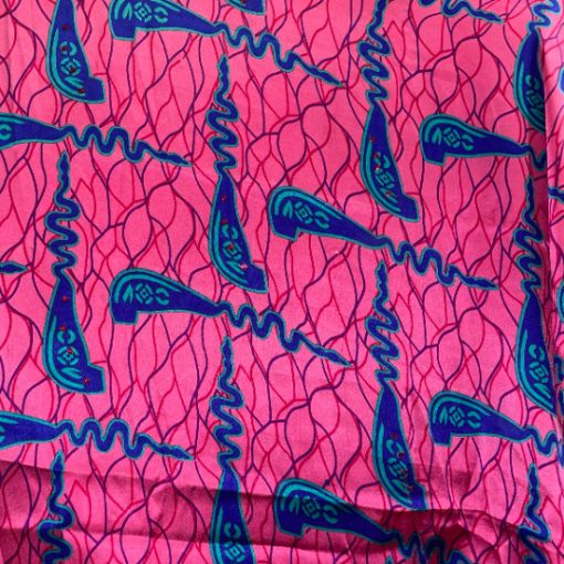 Satin/Soie en motif du tissu wax BEUGUA