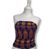 BUSTIER EN TISSU WAX PLISSE ARTISANALEMENT ISIMA2