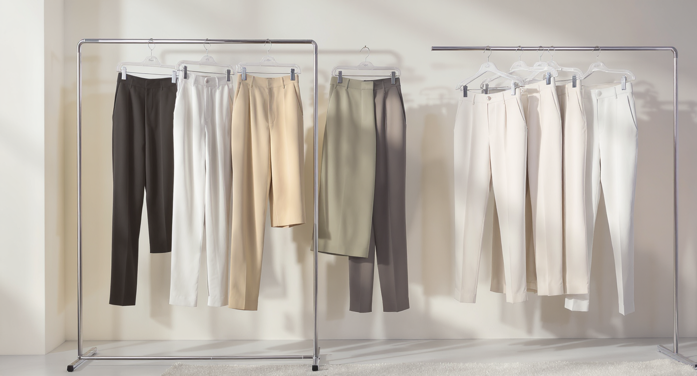 Pantalons avec options de taille haute et basse pour professionnel