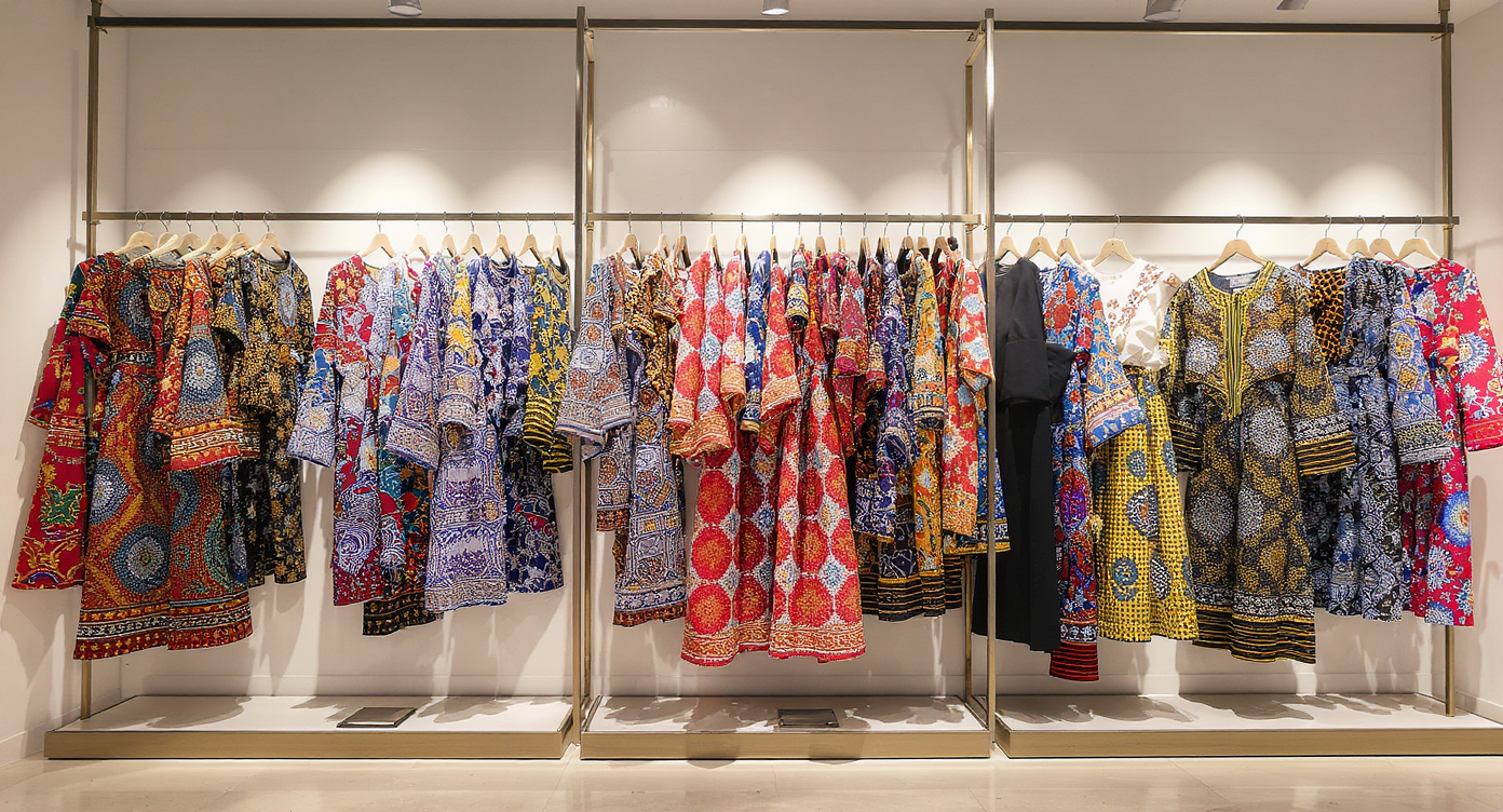 Ensemble femme en wax coloré et coordonné élégant