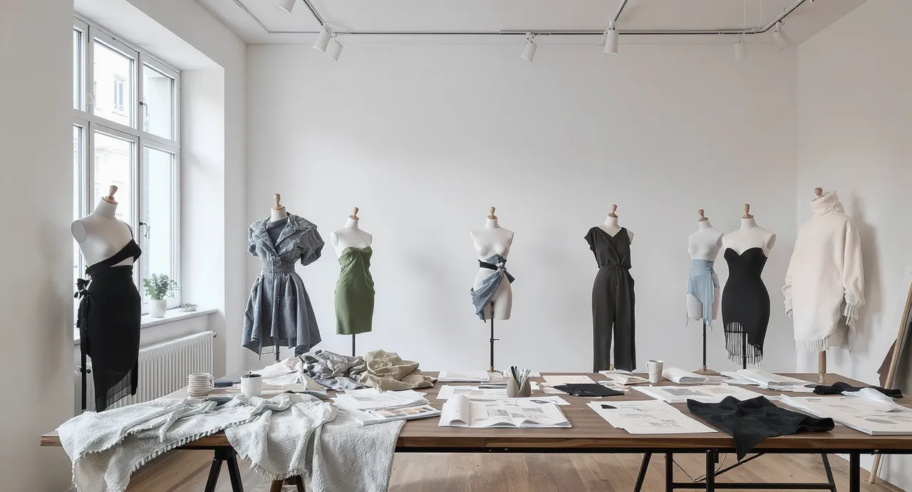 Créations de mode uniques de Lou Maison sur mannequin élégant