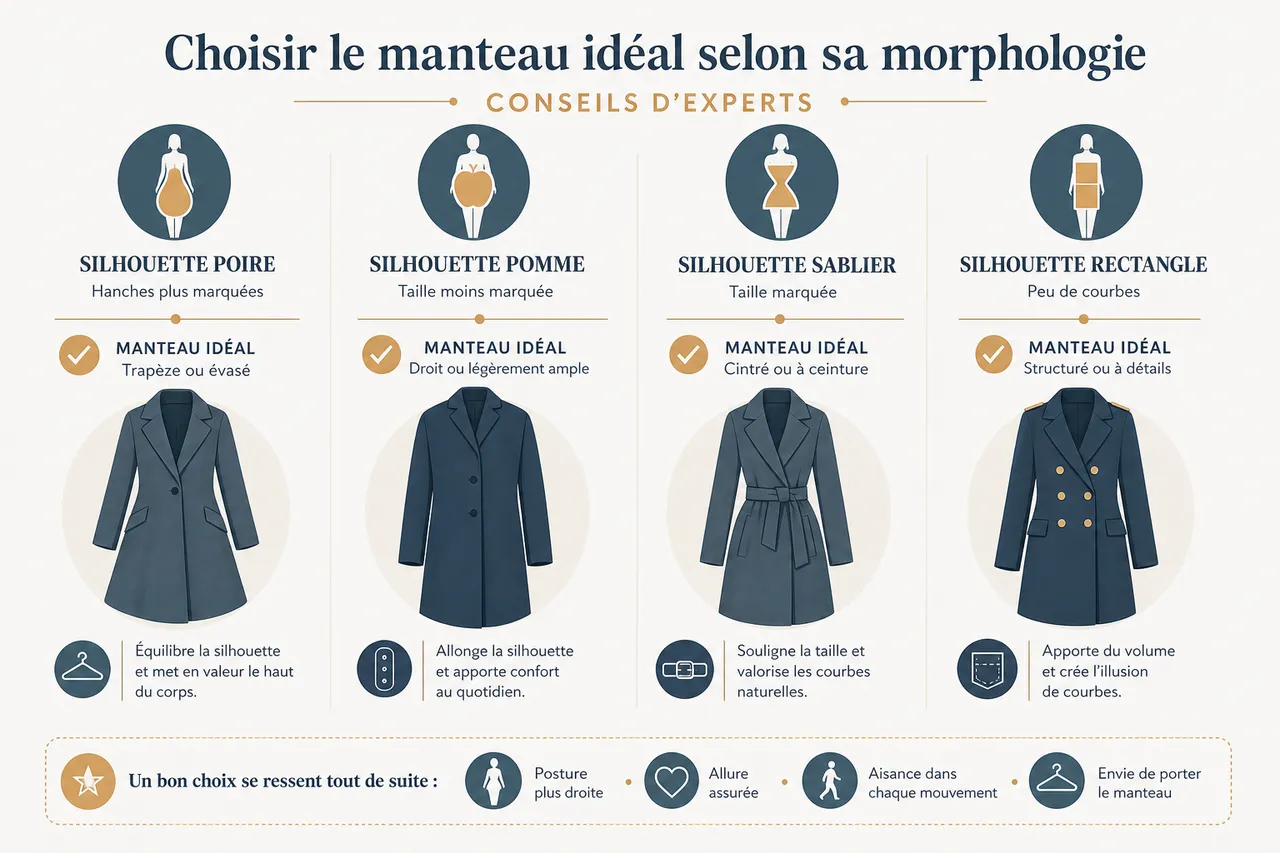 Les 5 styles de manteaux pour femme à adopter selon votre silhouette , Choisir le manteau idéal selon sa morphologie : conseils d’experts
