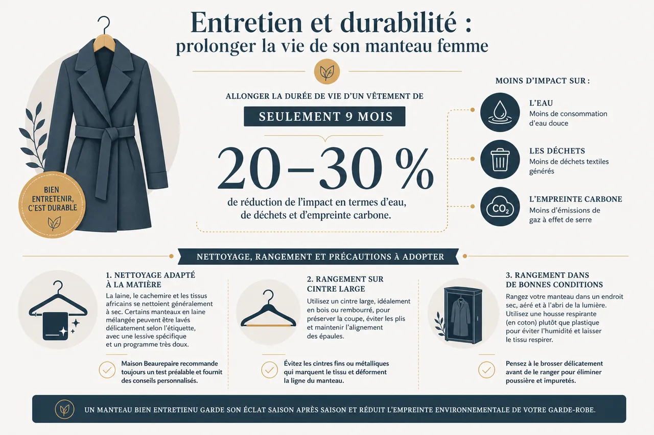 Les 5 styles de manteaux pour femme à adopter selon votre silhouette , Entretien et durabilité : prolonger la vie de son manteau femme