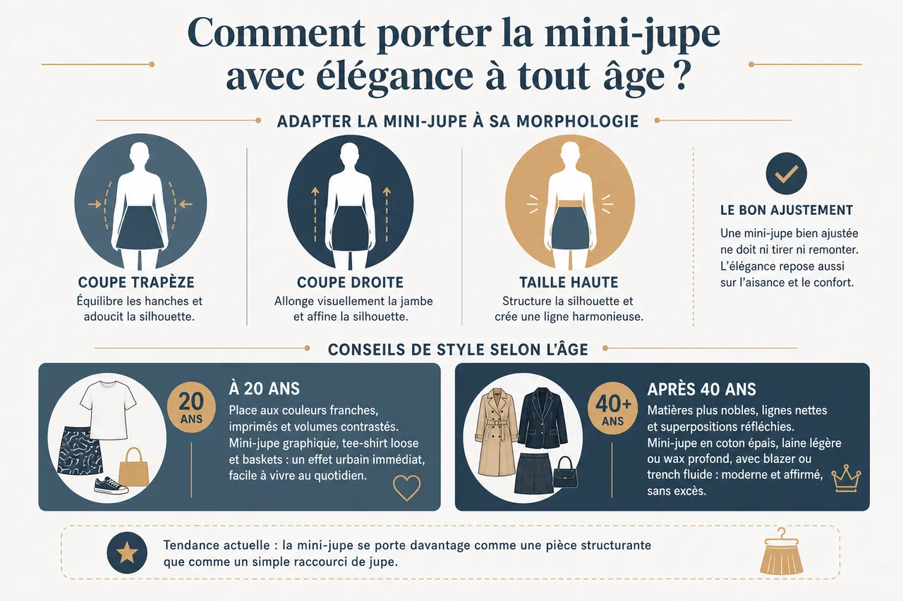 Mini-jupe: comment l’adopter avec élégance à tout âge? , Comment porter la mini-jupe avec élégance à tout âge?