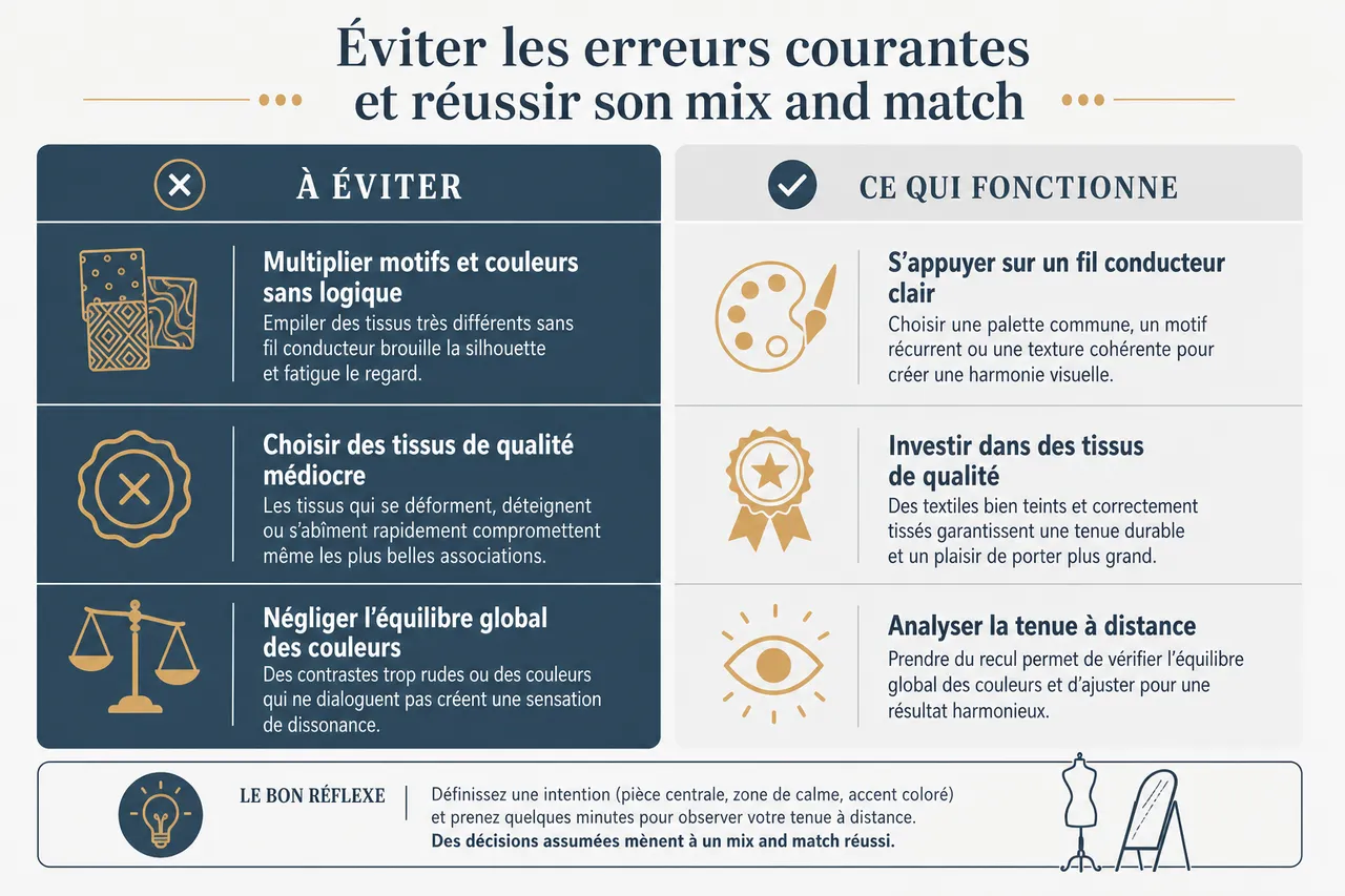 Mix and match de tissus africains: astuces pour un look équilibré et harmonieux , Éviter les erreurs courantes et réussir son mix and match