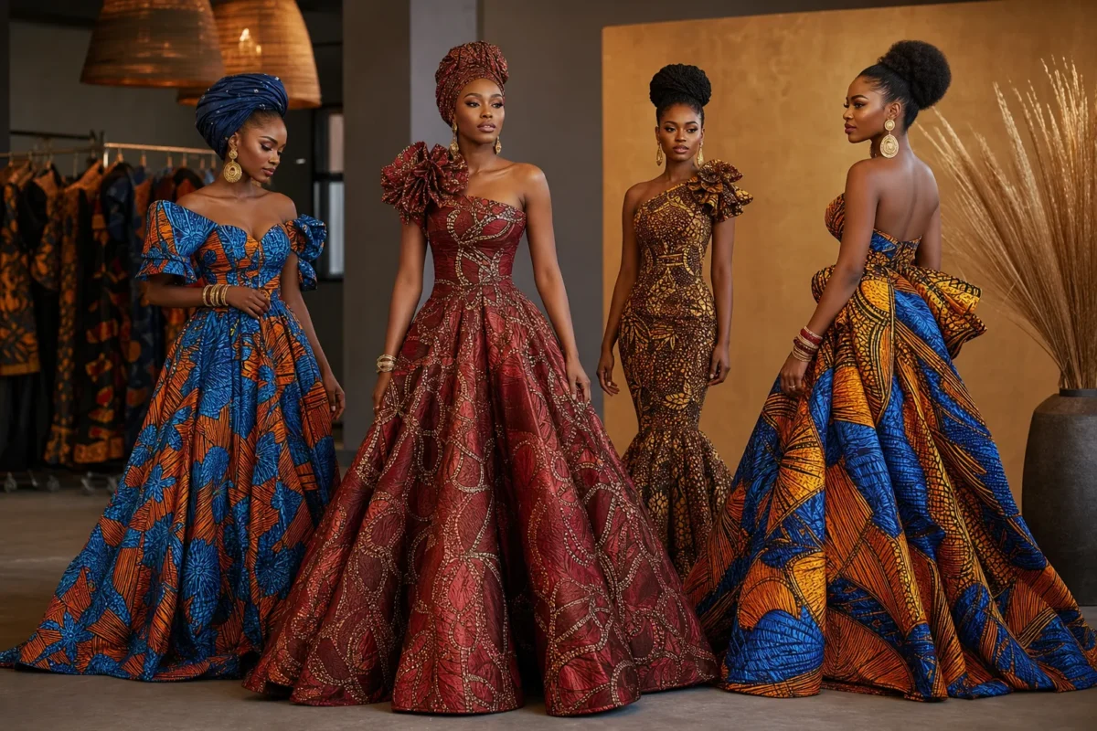Tenues de cérémonie africaines élégantes pour femmes et silhouettes variées