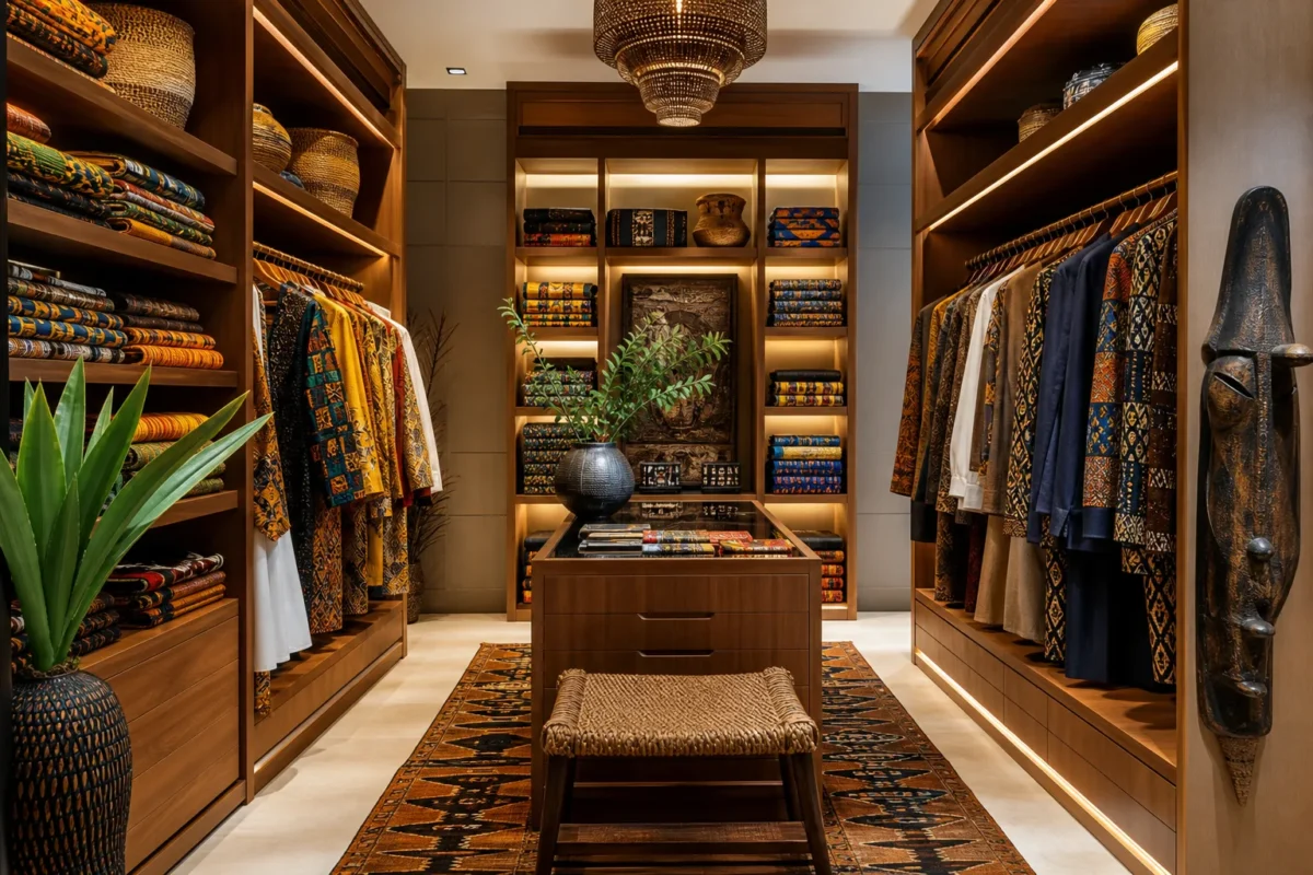 Espace dressing organisé et stylé avec rangements modernes