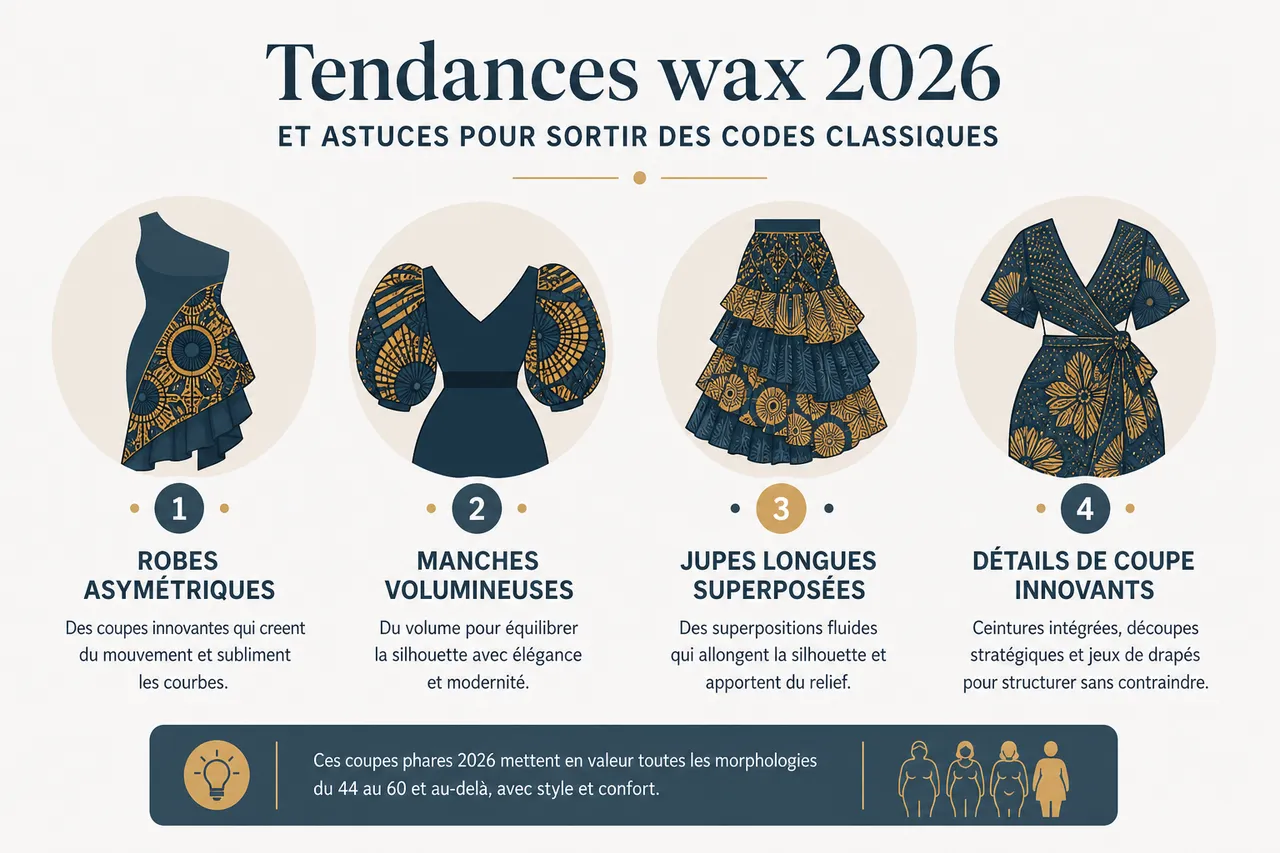 Idées de looks en wax pour femmes grande taille: sortir des codes classiques , Tendances wax 2026 et astuces pour sortir des codes classiques