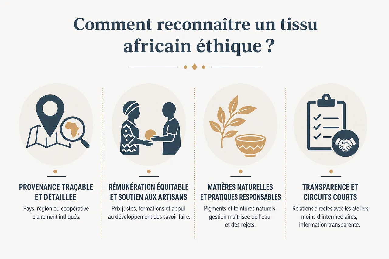 Mode éthique avec tissus africains: comment s’habiller avec style tout en soutenant les artisans , Adopter une garde-robe éthique avec les tissus africains: conseils pratiques