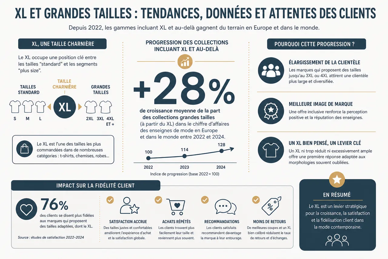 Taille XL: comment savoir si cette taille vous convient vraiment? , XL et grandes tailles: tendances, données et attentes des clients