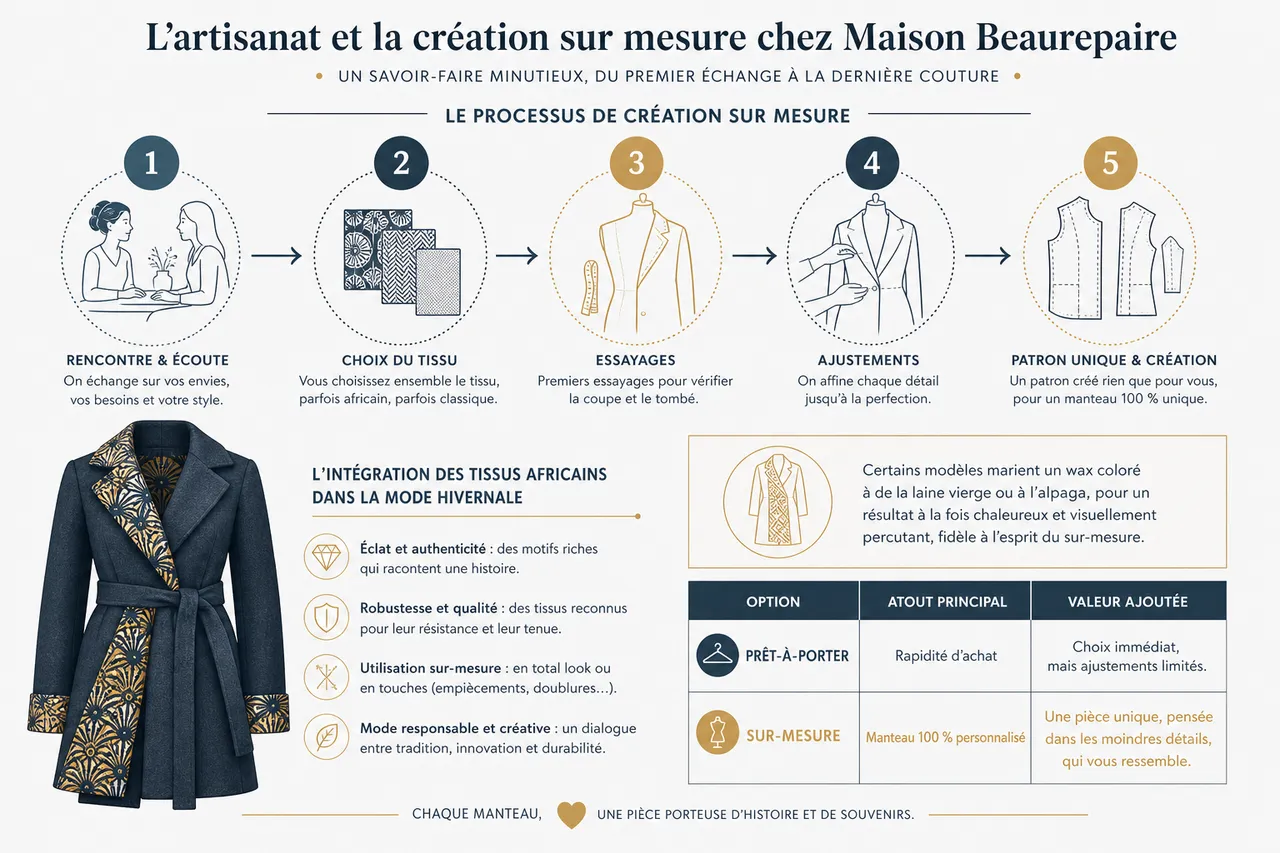 Les 5 manteaux indispensables pour un hiver stylé en 2026 , L’artisanat et la création sur mesure chez Maison Beaurepaire