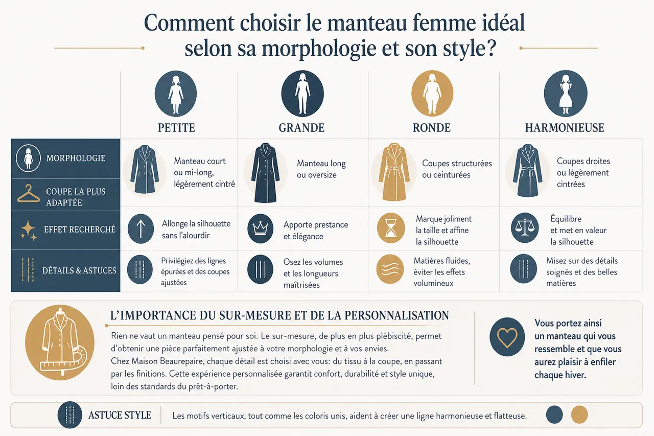 Les 5 manteaux indispensables pour un hiver stylé en 2026 , Comment choisir le manteau femme idéal selon sa morphologie et son style?