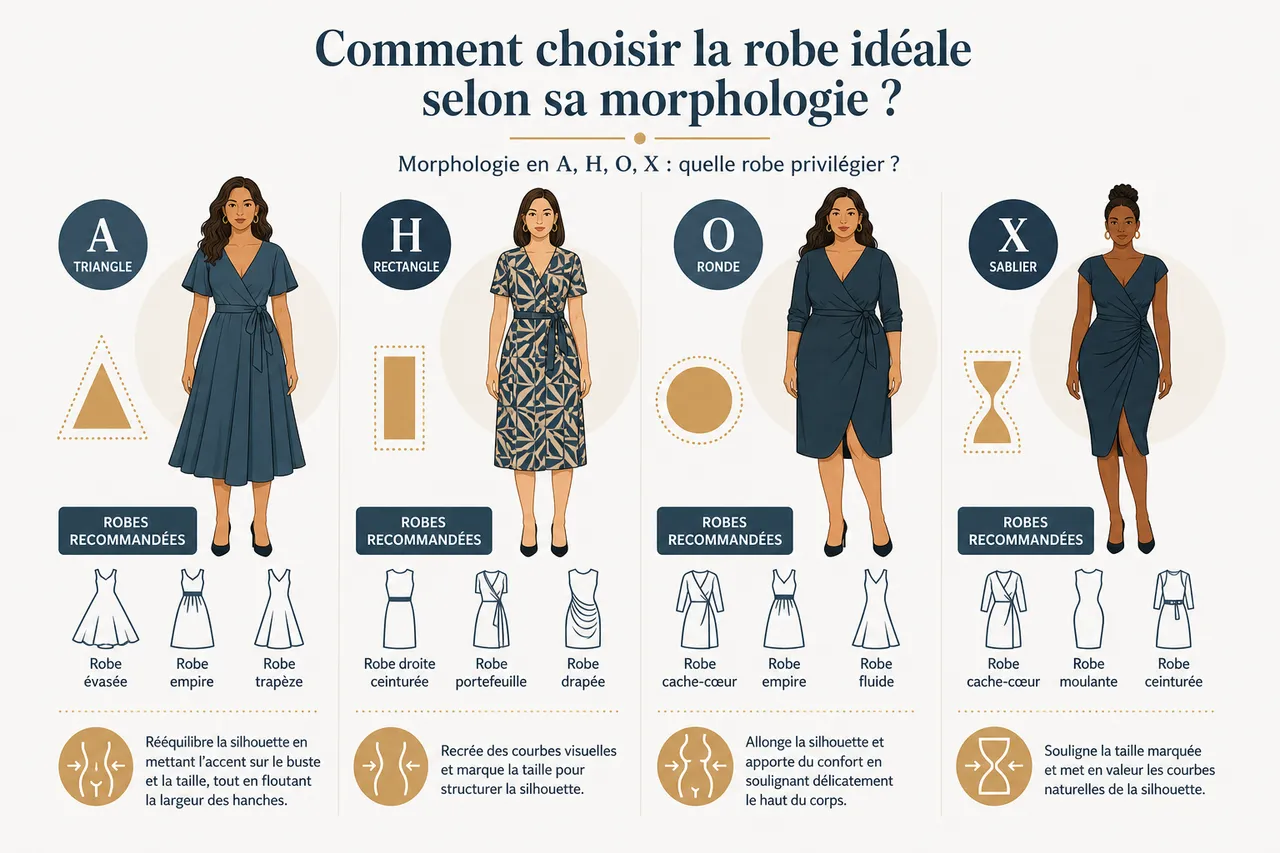 7 styles de robes qui subliment toutes les morphologies féminines , Comment choisir la robe idéale selon sa morphologie?