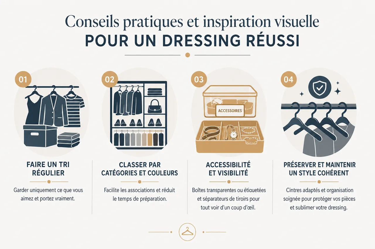 Organiser un dressing stylé: astuces pour optimiser votre espace avec Maison CL , Conseils pratiques et inspiration visuelle pour un dressing réussi