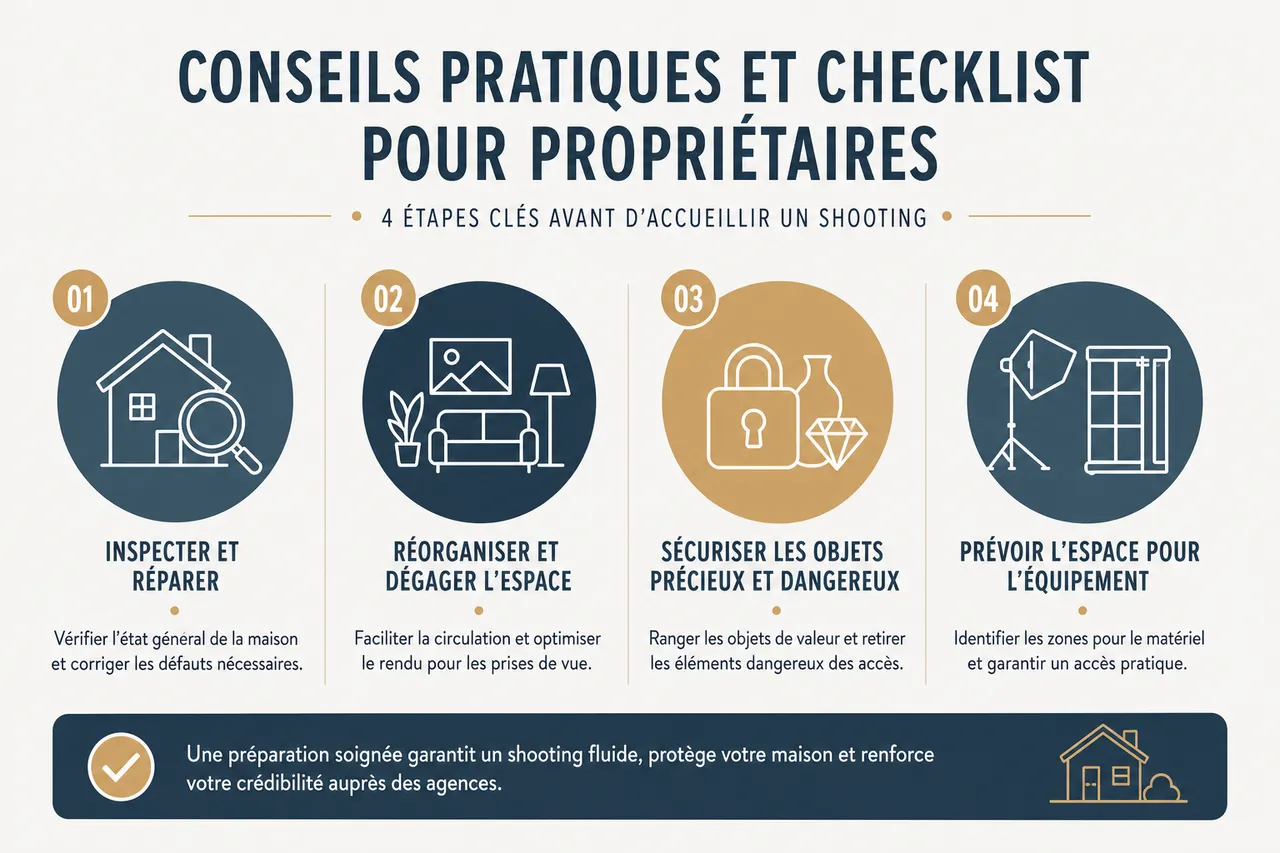 Louer sa maison pour shootings mode: précautions et conseils essentiels , Conseils pratiques et checklist pour propriétaires