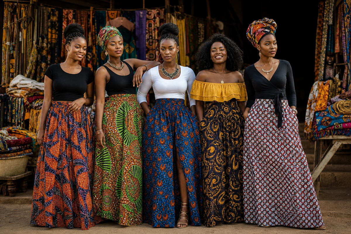 Femme portant différentes jupes longues pour tous les styles quotidiens
