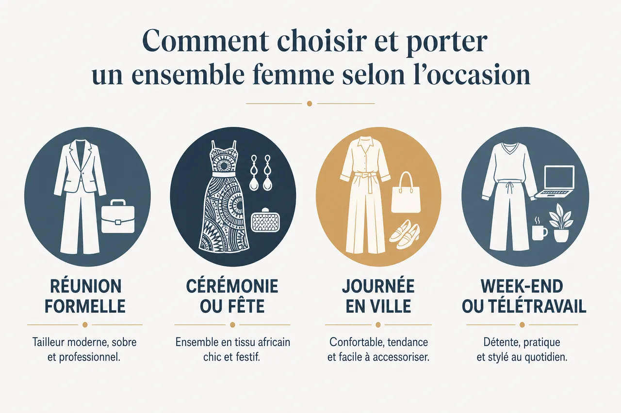 Ensemble femme coordonné: comment créer un look harmonieux sans en faire trop , Comment choisir et porter un ensemble femme selon l’occasion