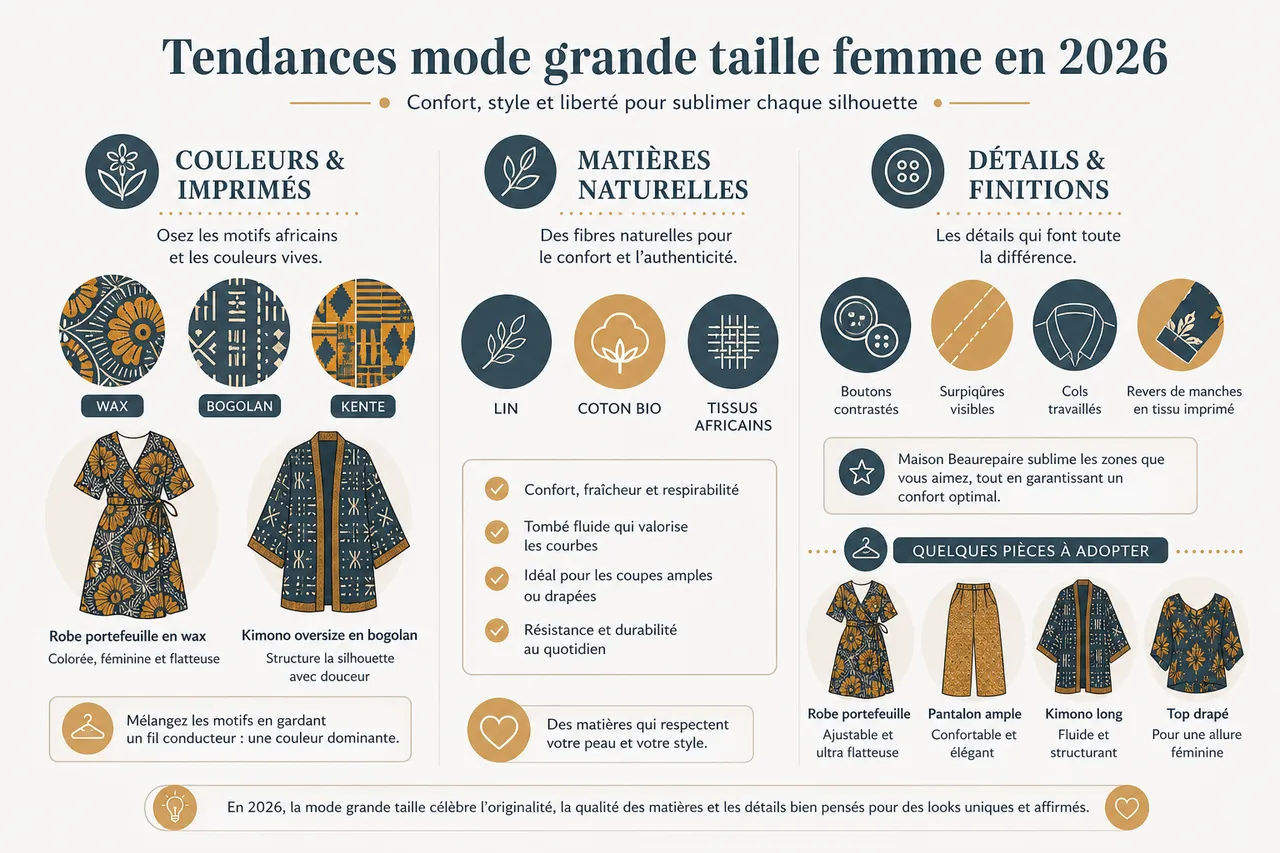 Vêtements grande taille pour femme en 2026: allier confort, style et proportions parfaites , Tendances mode grande taille femme en 2026