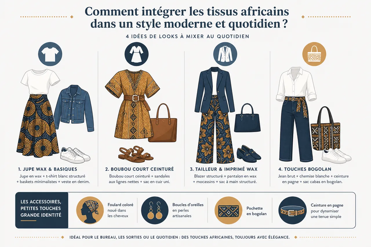 Mode africaine moderne: intégrer tissus africains et tendances du quotidien , Comment intégrer les tissus africains dans un style moderne et quotidien?