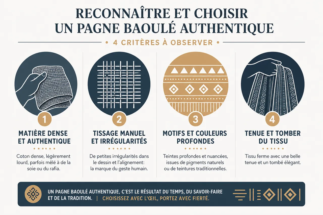 Pagne baoulé: comment reconnaître un tissu africain de qualité et le porter avec style , Reconnaître et choisir un pagne baoulé authentique: guide pratique