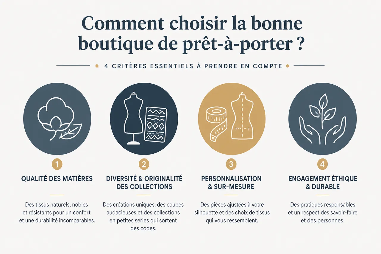Boutique de prêt-à-porter pour femme: comment choisir la bonne adresse quand on cherche des pièces uniques? , Comment choisir la bonne boutique de prêt-à-porter: critères et conseils