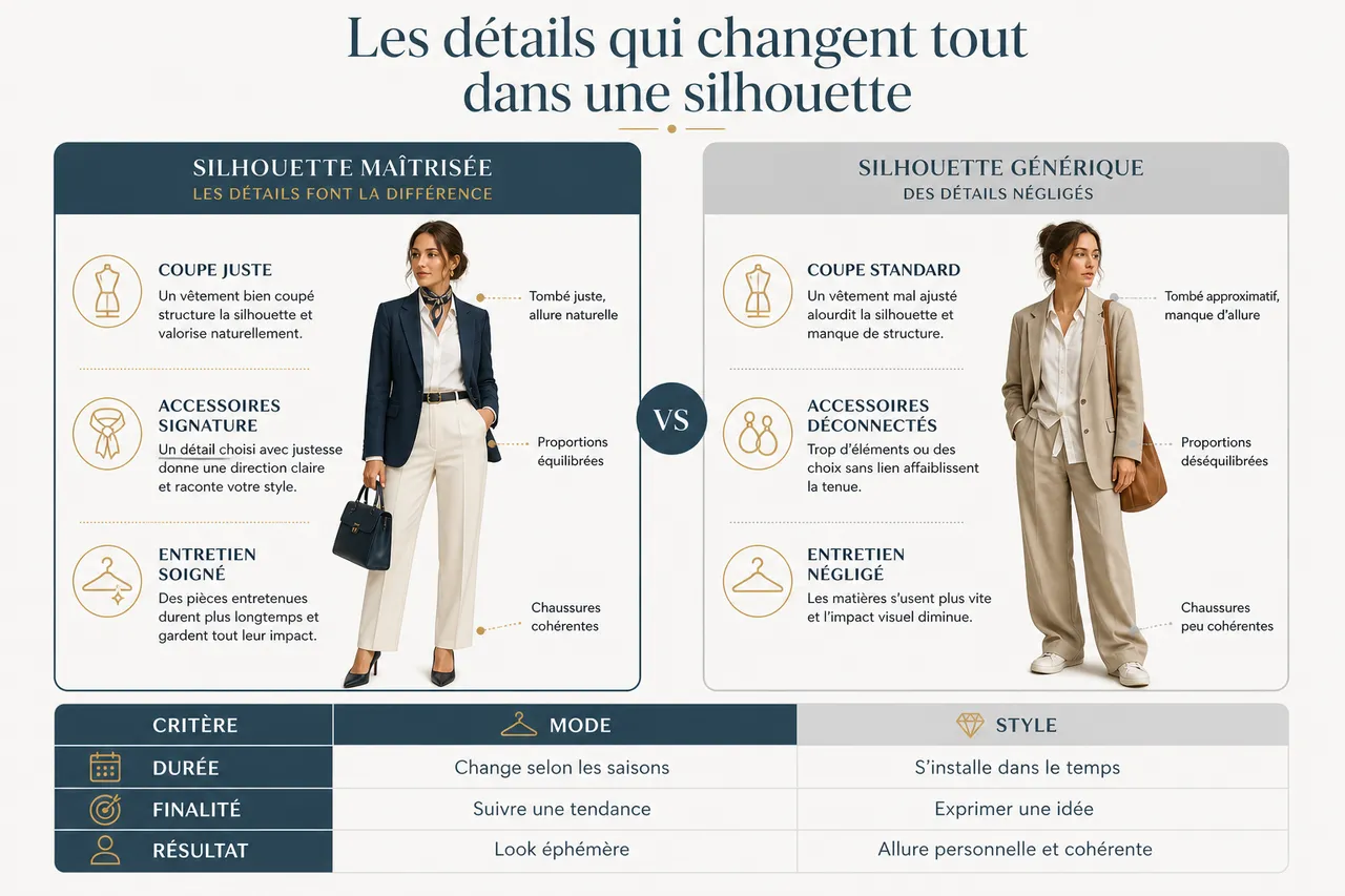 Mode et style féminin: 5 clés pour affirmer votre personnalité à travers vos tenues , Les détails qui changent tout dans une silhouette