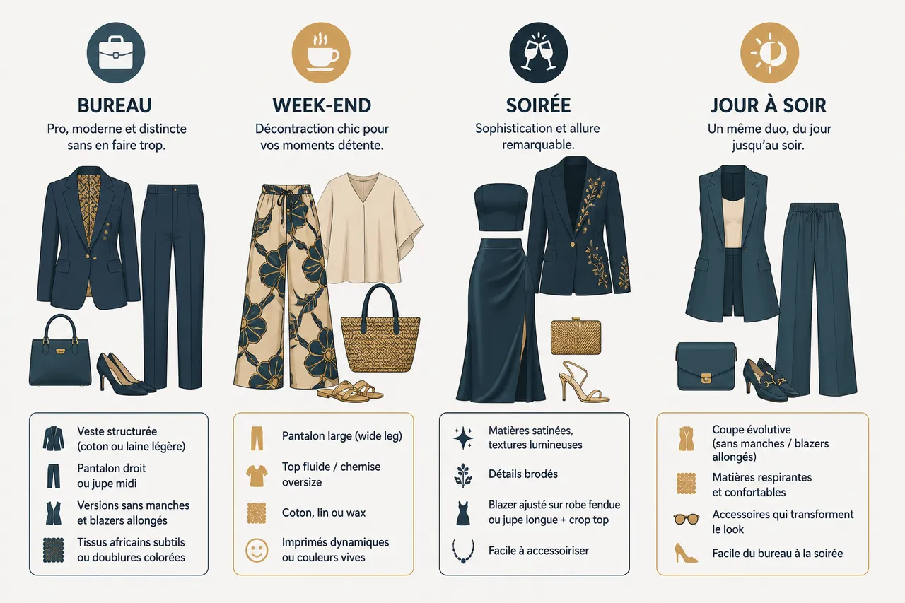 Ensembles pour femme, 5 styles à adopter quand on veut être chic sans passer des heures devant son dressing , Comment choisir son ensemble pour femme selon l’occasion