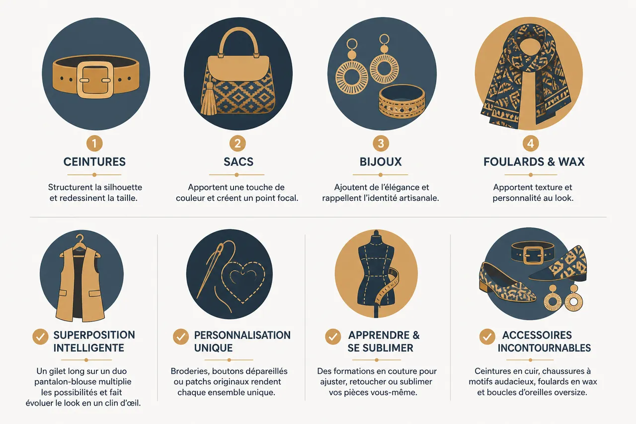 Ensembles pour femme, 5 styles à adopter quand on veut être chic sans passer des heures devant son dressing , Conseils pour accessoiriser et personnaliser son ensemble