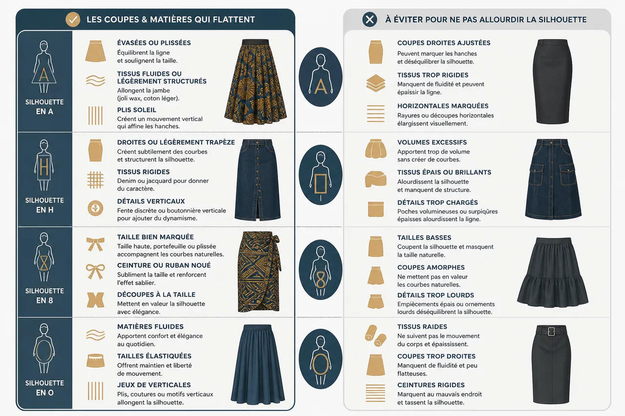 Jupes midi pour femme, 7 looks stylés du bureau au week-end (sans changer de jupe) , Bien choisir sa jupe midi selon sa morphologie