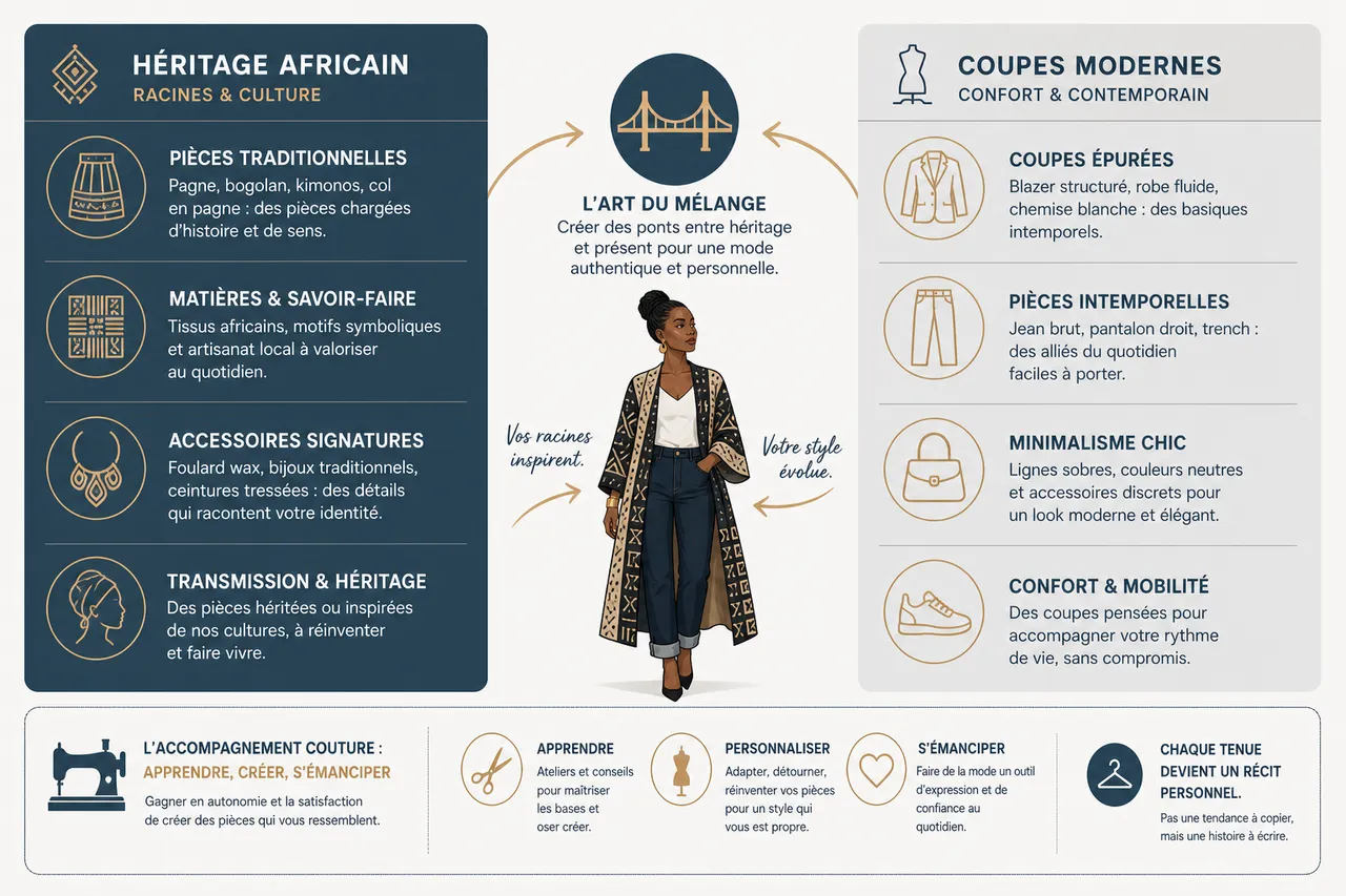 Femme et mode, comment construire une garde-robe qui respecte votre corps, votre culture et votre rythme de vie? , L’expression de soi par la mode: authenticité, culture et modernité