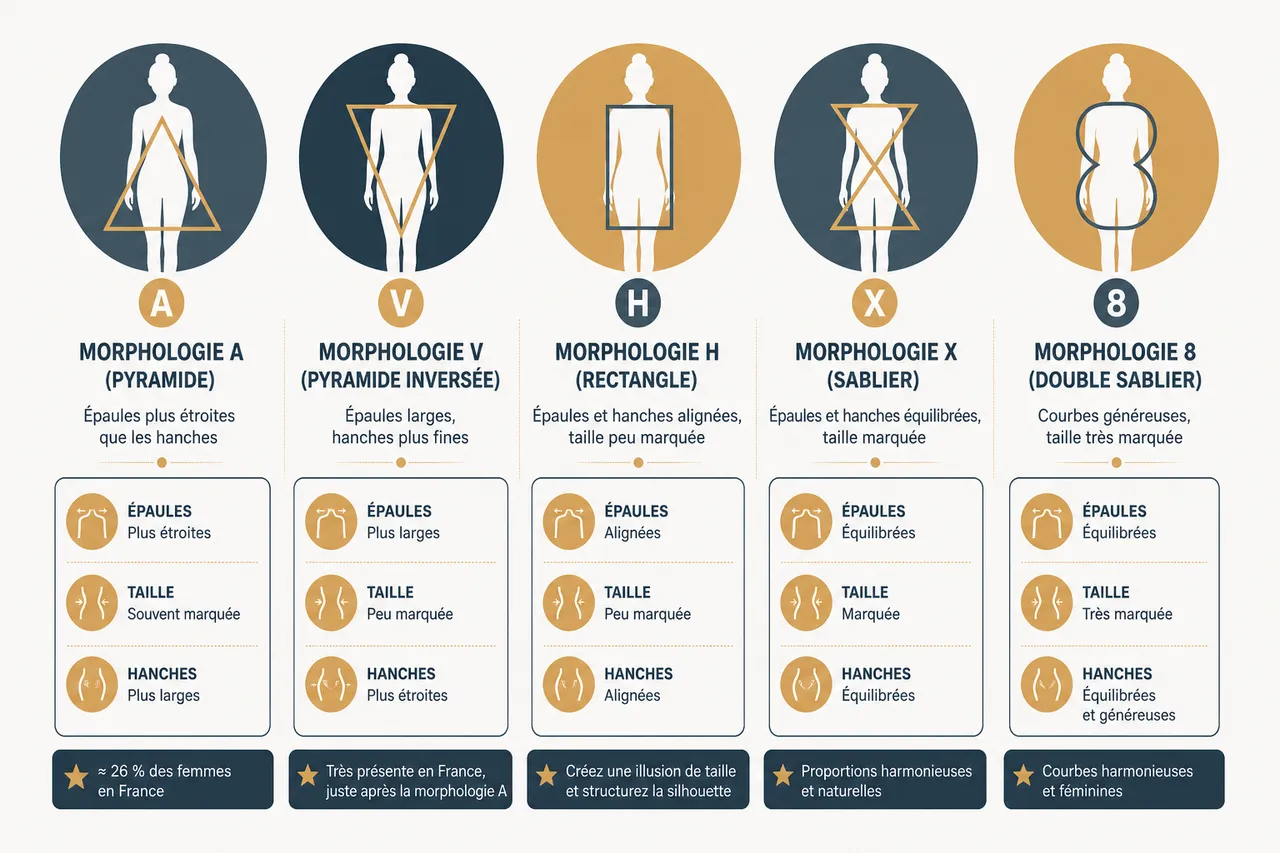 Morphologie féminine et choix des vêtements, comment adapter les pièces en tissus africains à votre silhouette sans la transformer? , Identifier sa morphologie: quelles sont les grandes familles de silhouettes féminines?