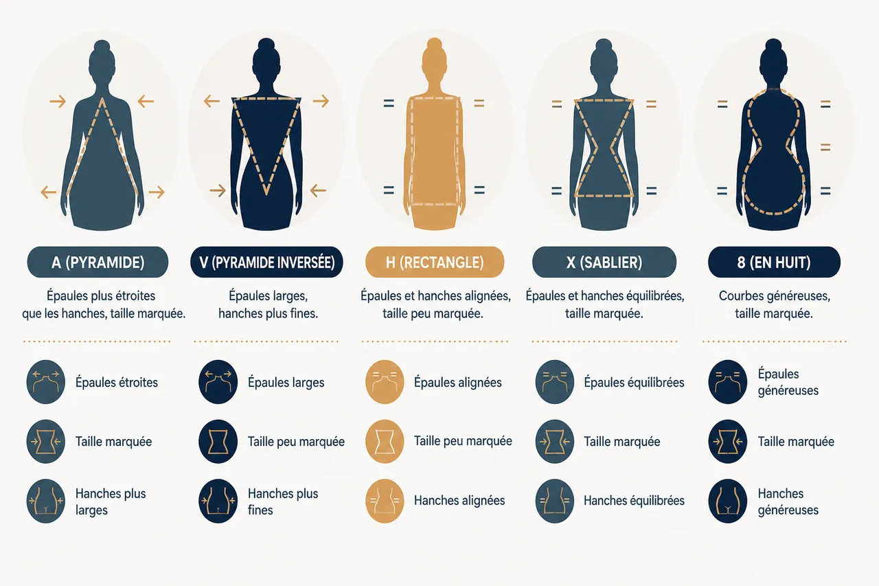 Morphologie féminine et choix des vêtements, comment adapter les pièces en tissus africains à votre silhouette sans la transformer? , Identifier sa morphologie: quelles sont les grandes familles de silhouettes féminines?