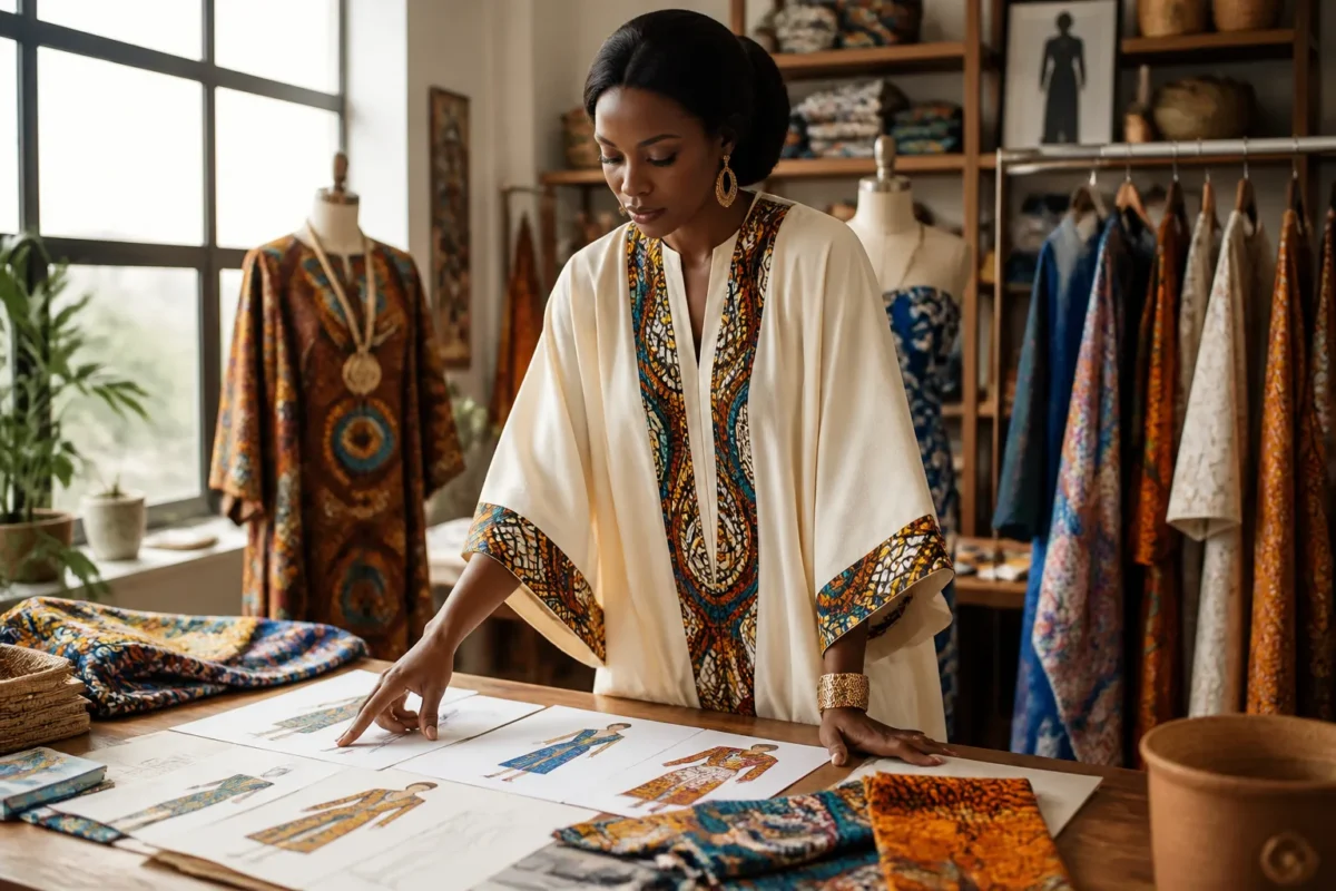 Tendance mode femme avec boubou africaine contemporaine élégante