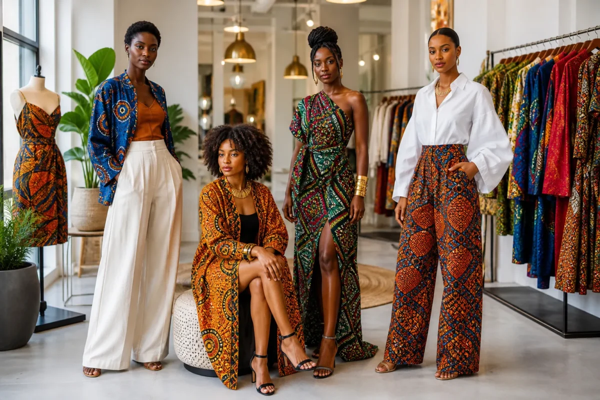 Tenue élégante femme avec pièces fortes et modernes