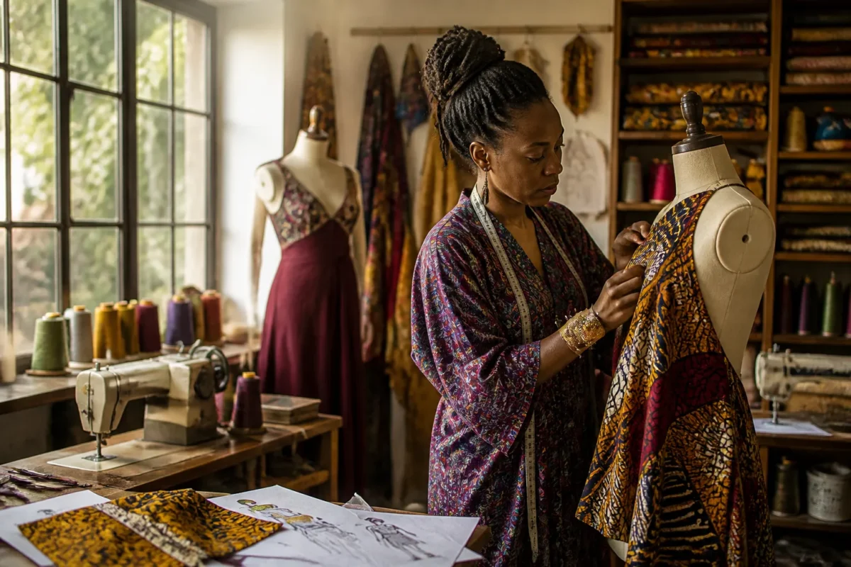 Création mode féminine avec univers créatif et élégance sophistiquée