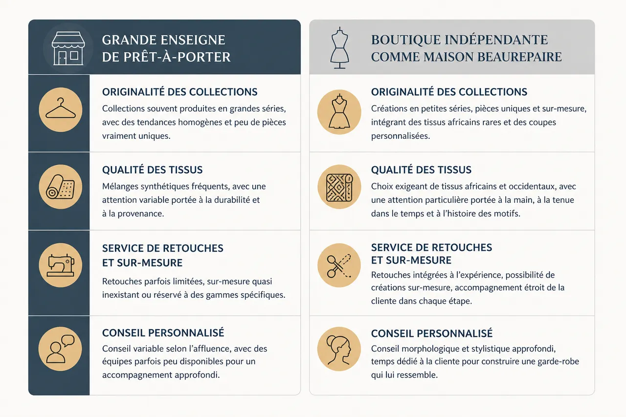 Boutique de prêt à porter pour femme: les critères à vérifier avant d’acheter , Comparer les boutiques de prêt-à-porter: ce qui fait vraiment la différence
