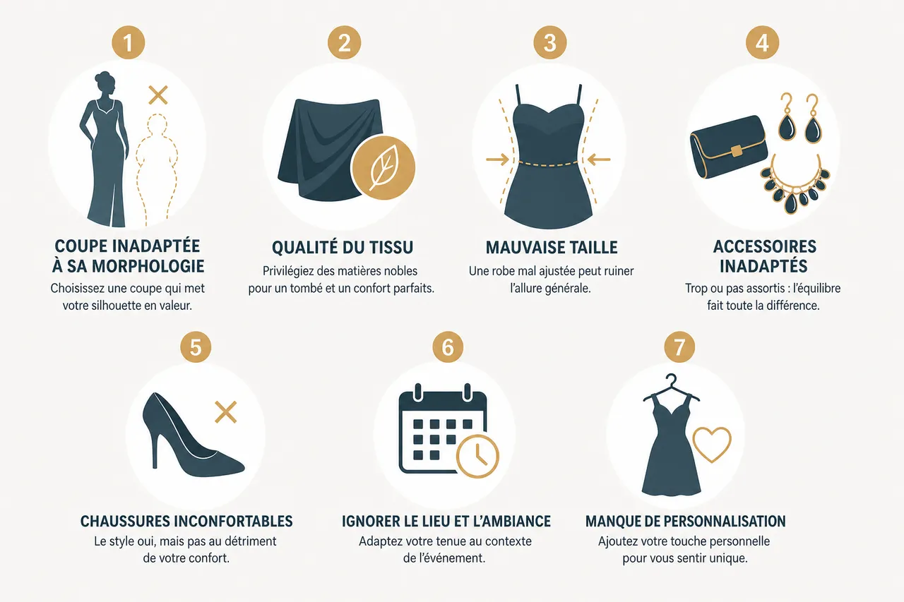 Robe cérémonie: 7 erreurs de style à éviter (et comment les corriger) , 7 erreurs de style à éviter lors d’un événement et comment les corriger