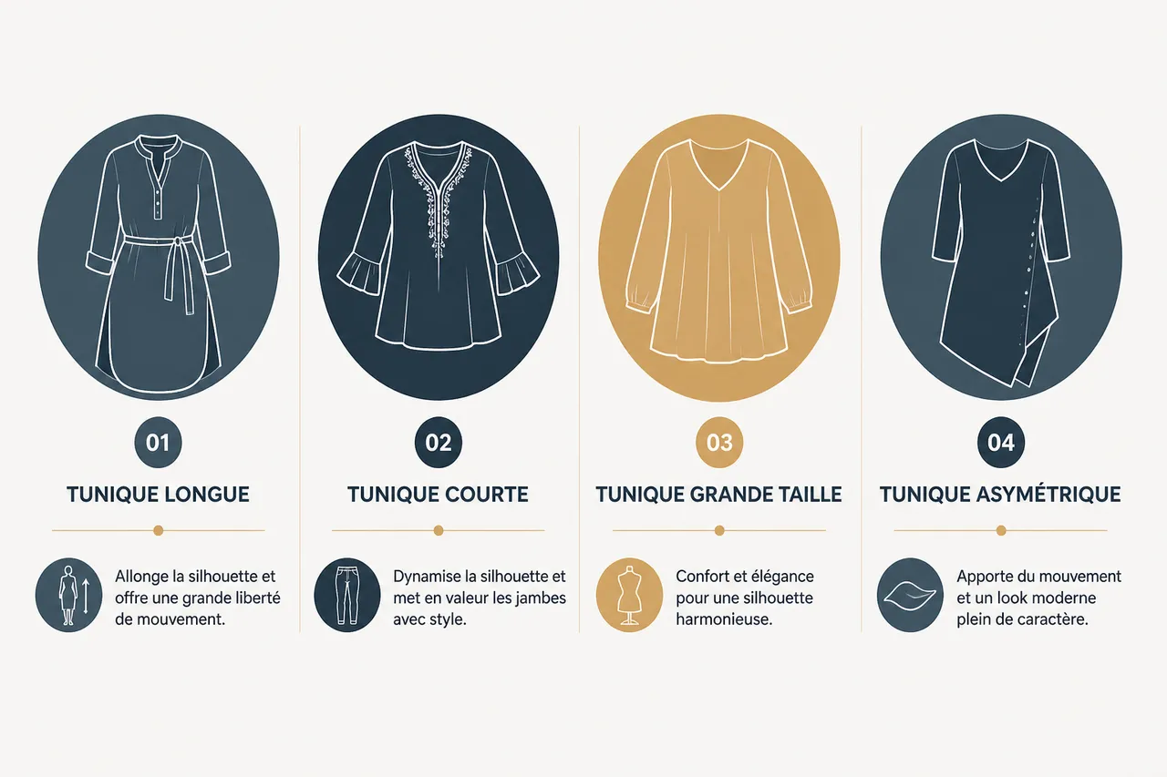 Tunique femme: 5 looks modernes et confortables pour tous les jours , Les différents styles et coupes de tuniques pour femme