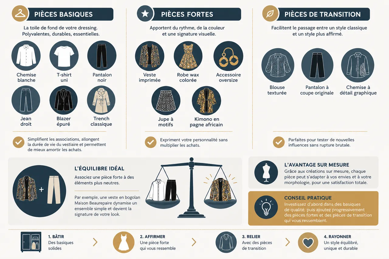 Prêt à porter pour femme: bien différencier pièces basiques et pièces fortes , Comment intégrer le prêt à porter dans sa garde-robe?