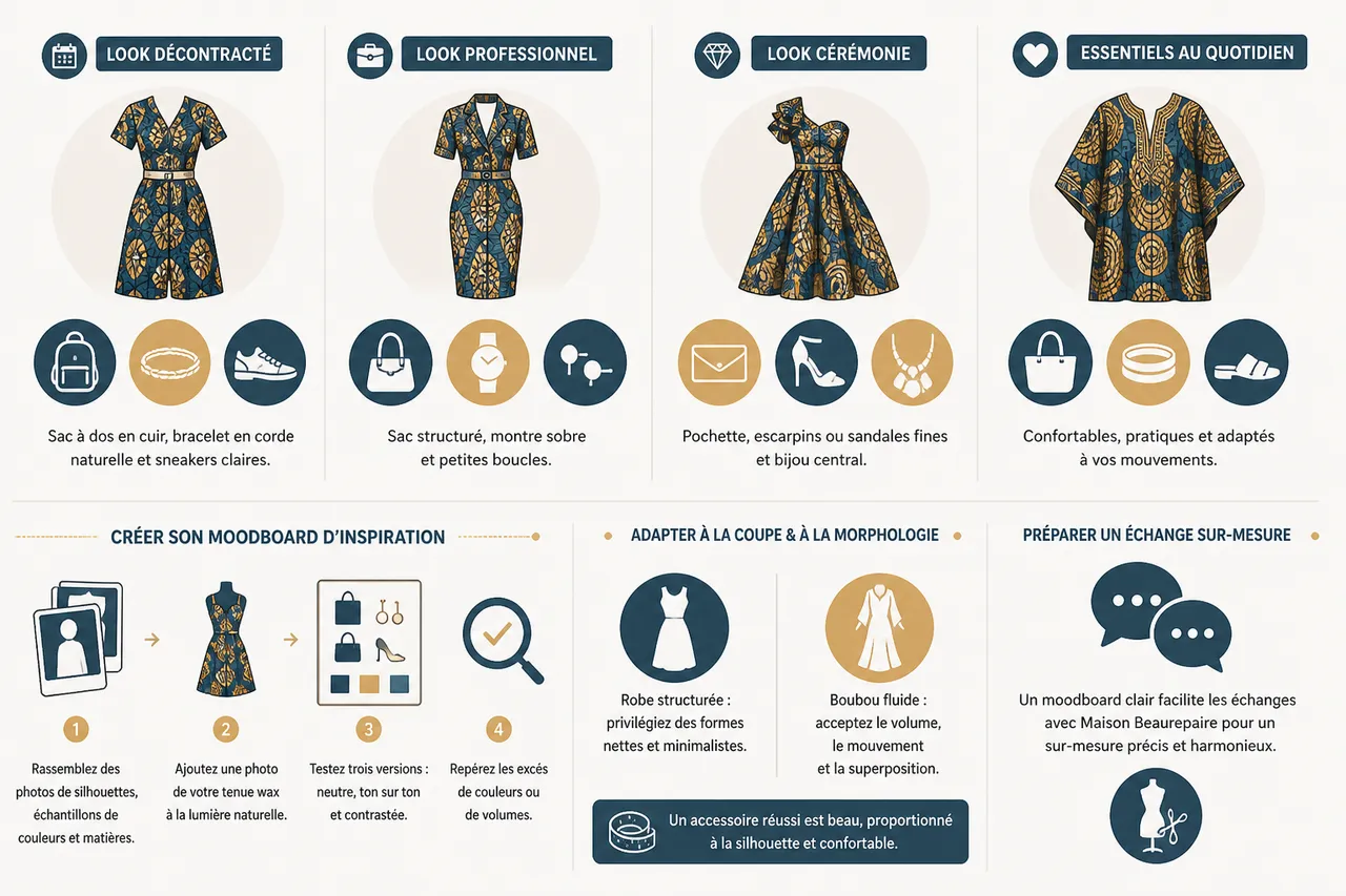 7 façons d’assortir vos accessoires à une tenue en wax , Conseils de stylistes pour un look harmonieux