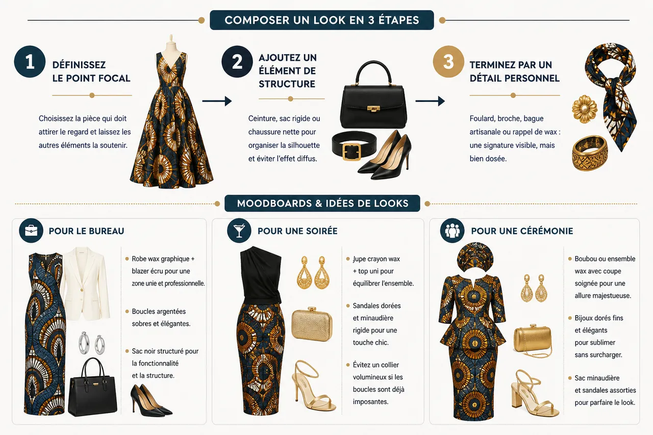 7 façons d’assortir vos accessoires à une tenue en wax , Conseils de stylistes et inspirations pour oser la créativité