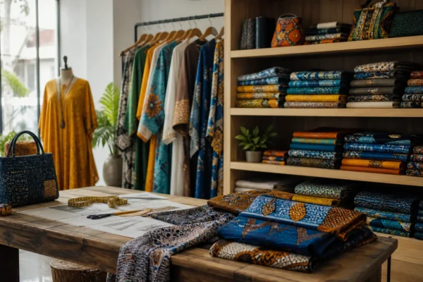 Vendeuse conseillant critères d'achat pour boutique prêt-à-porter femme